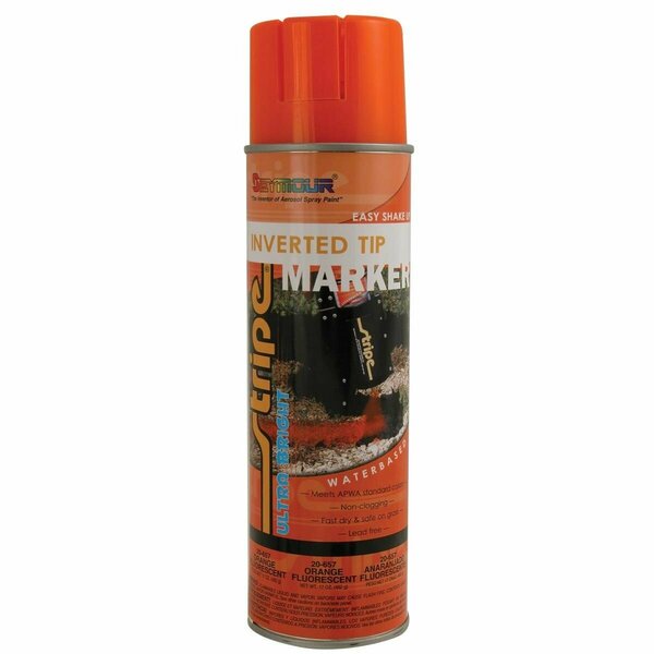 Seymour Midwest 20 oz Inverted Tip Marking Paint, Orange Fluorescent SM20-657